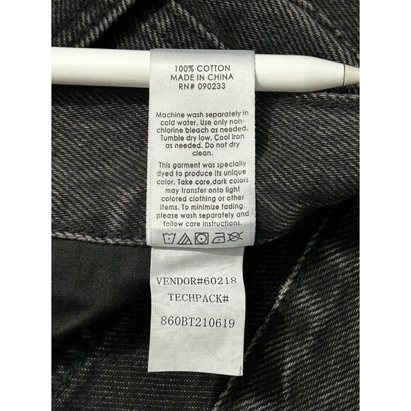 PacSun Women's Ultra High Rise Slim Jeans Size 30 Black‎ Distressed Button Fly - Picture 8 of 11